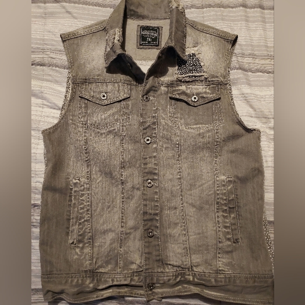 Parish Nation men's jean vest size 2XL